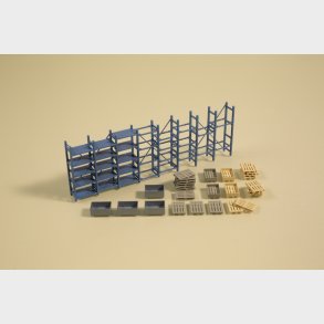 Schwerlastregal und Paletten 136 x 12 x 44 mm