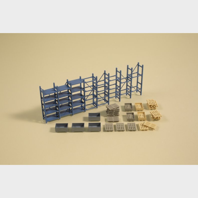 Schwerlastregal und Paletten 136 x 12 x 44 mm