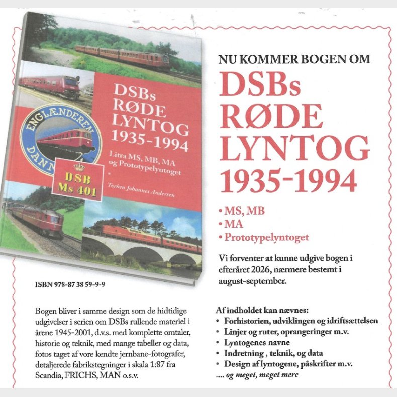 DSB�s R�de Lyntog 1935-1994 NYHED 