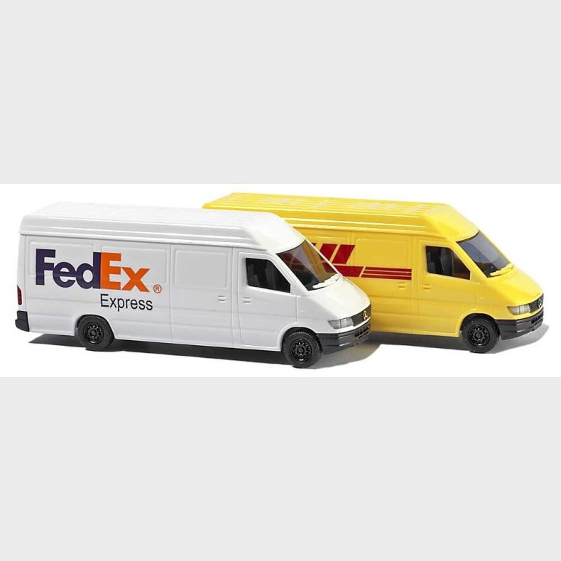 MB Sprinter DHL &amp; FedEx fragtbiler skala N