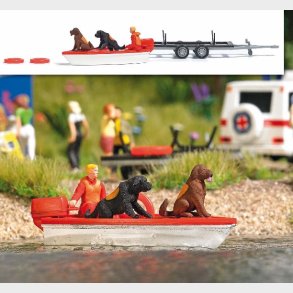 Redningsst med bd og hunde.