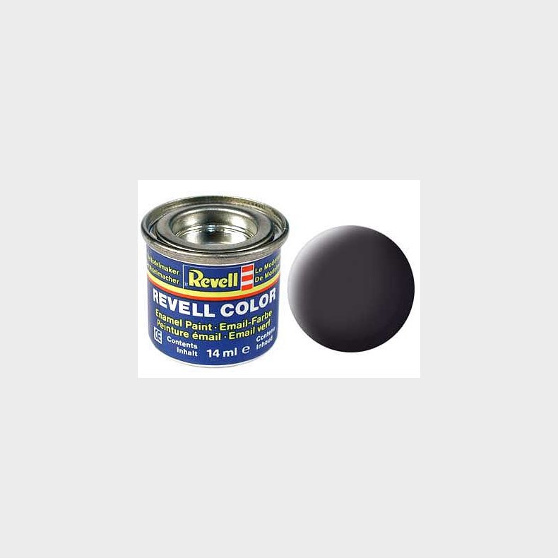 Enamel 14 ml. tar black, mat sort  Ral 9021