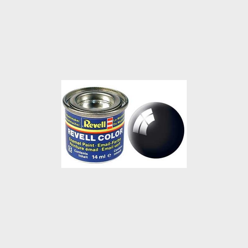 Enamel 14 ml. black, blank sort Ral 9005