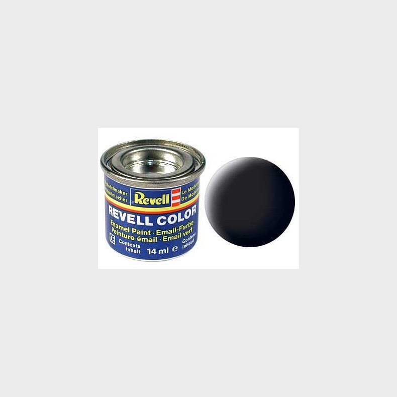 Enamel 14 ml. black, mat sort Ral 9011
