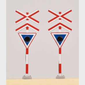 Overkrselssignal  m/kryds u/klokke fl.spor st2 stk.