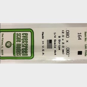 Evergreen 164,  2x2 x 350 mm 9 stk.