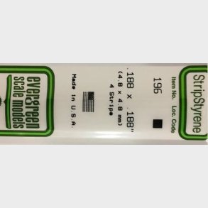 Evergreen 196,  4,8x4,8x 350 mm 4 stk.