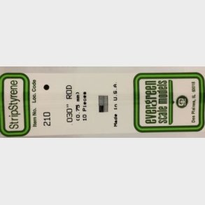 Evergreen 210 rund 0,75 mm. 10 stk.