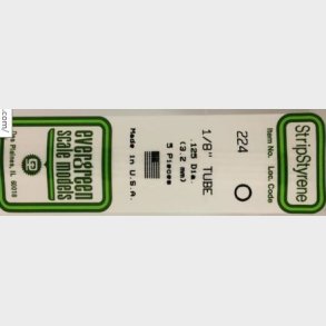 Evergreen 224 r�r 3,2 mm. 5 stk.