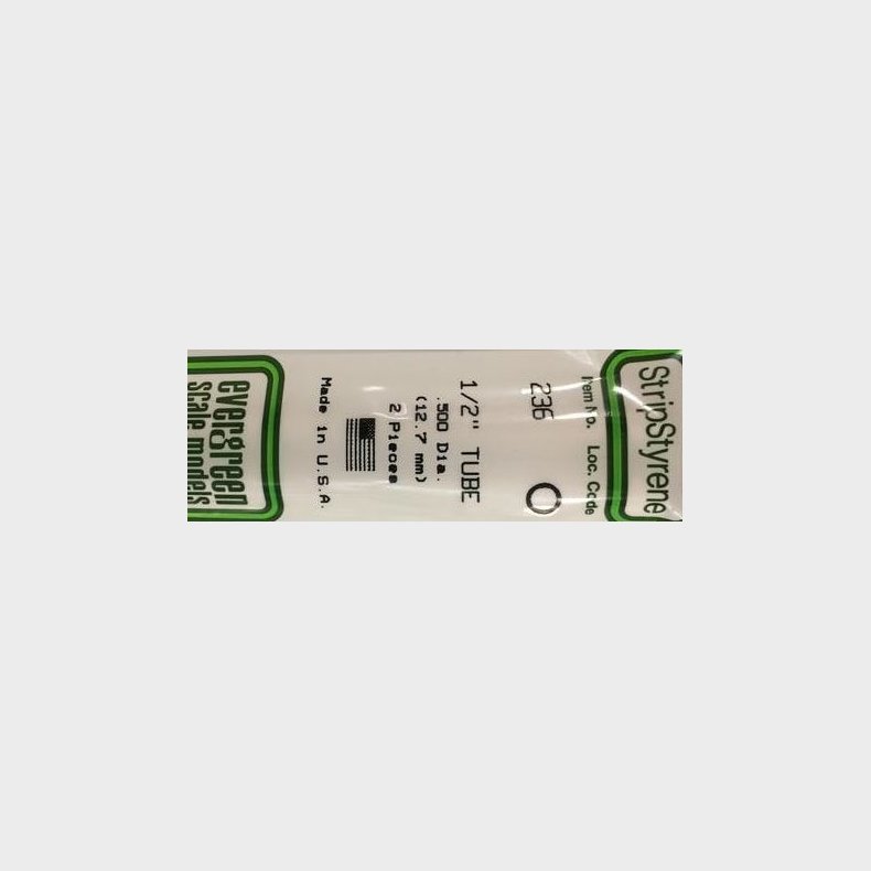 Evergreen 236 r�r 12,7 mm. 2 stk.