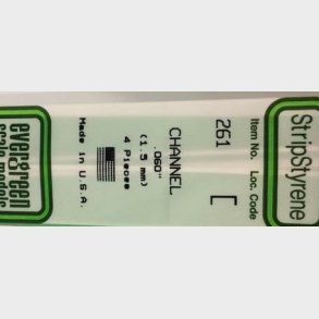 Evergreen 261 kanal 1,5 mm. 4 stk.