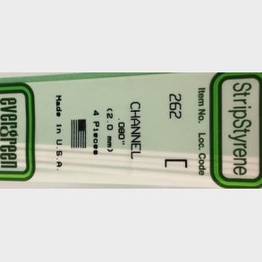 Evergreen 262 kanal 2 mm. 4 stk.