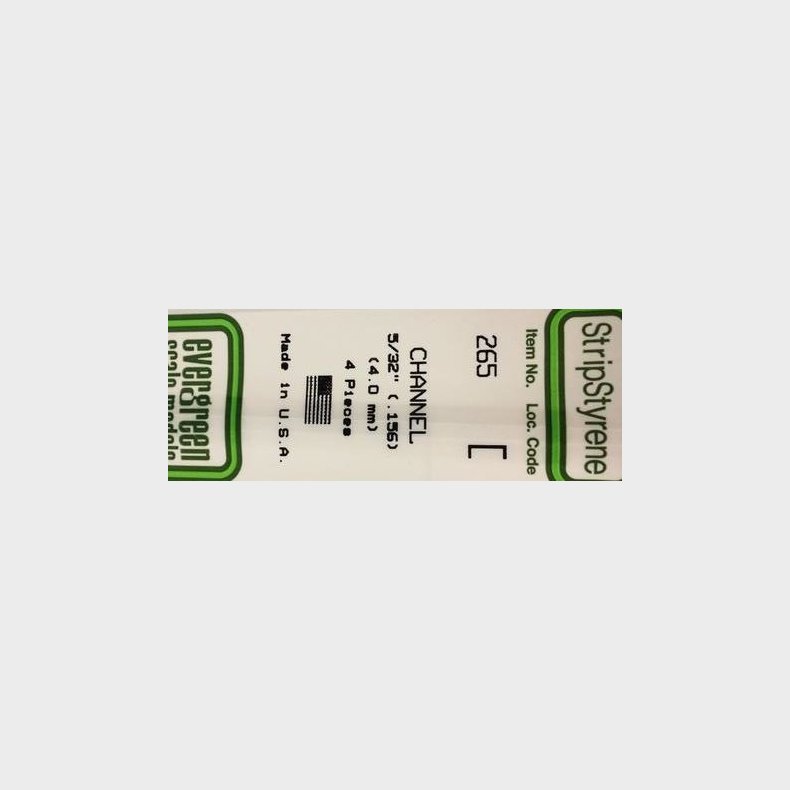 Evergreen 265 kanal 4 mm. 4 stk.