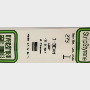 Evergreen 273 I profil 2,5 mm. 4 stk.