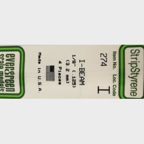 Evergreen 274 I profil 3,2 mm. 4 stk.