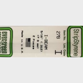 Evergreen 278 I profil  7,9 mm. 2 stk.