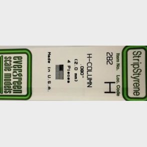 Evergreen 282 H profil  2 mm. 4 stk.