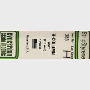 Evergreen 283 H profil  2 mm. 4 stk.