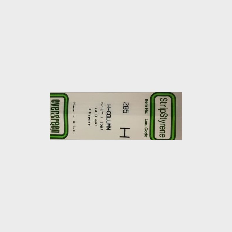 Evergreen 285 H profil  4 mm. 3 stk.