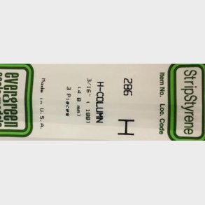Evergreen 286 H profil  4,8 mm. 3 stk.