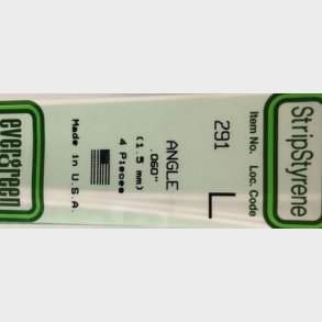 Evergreen 291 Vinkel profil 1,5 mm. 4 stk.