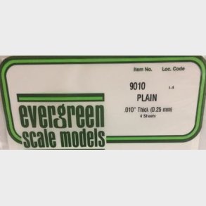 Evergreen 9010 hvid 0,25 mm. 4 stk.