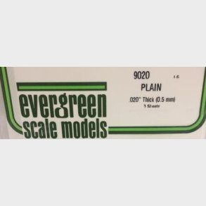 Evergreen 9020 hvid 0,50 mm. 3 stk.