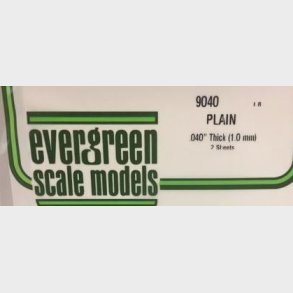 Evergreen 9040 hvid 1 mm. 2stk.