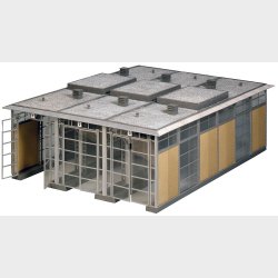 E-Lokomotiv remise, 3 porte, 360 x 251 x 118 mm