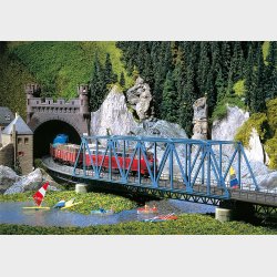 stlbro med " kassegitter " 376 x 77 x 138 mm