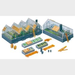 Gartneri 2 drivhuse, 3 mistbnke m7div. tilbehr