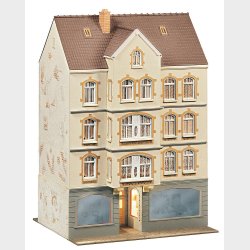 byhus med bodega, 135 x 125 x 200 mm