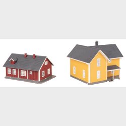 Svenske huse 2 stk. ml: 154 x 115 x 110 mm, 138 x 95 x 75 mm