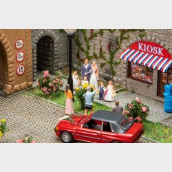 Brudepar, brudebrn klar til bryllup 