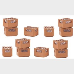 12 kasser med flasker