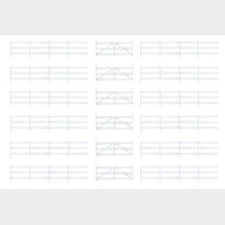 Koppelhegn hvid 1341 mm 