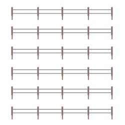 Hegn af jerntr�d og betonpiller