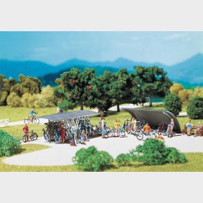 2 stk. cykelskur og cykler