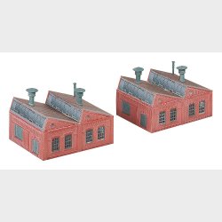 Fabriksbygning 92 x 68 x 50 mm (2 x)