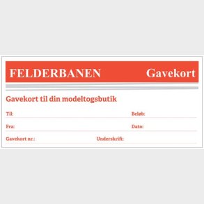 Gavekort  kr. 100,00.