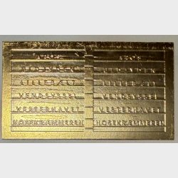 Lyntogs skilte Guldbelagt