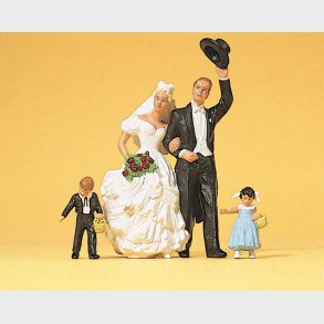 Brudepar m/ brudeb�rn LGB