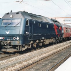 DSB ME 1523 Blå AC sound lev. Uge 31.
