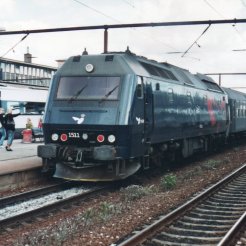 DSB ME 1511 Folieret blå, DC sound lev. Uge 31