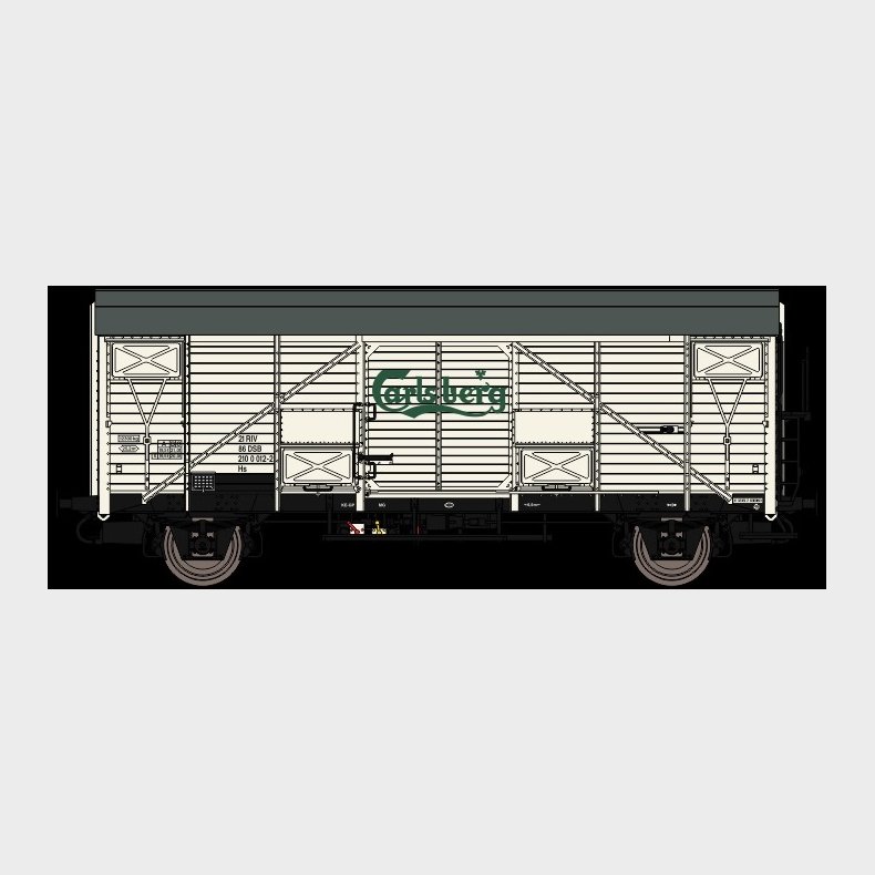 DSB Hs 21 86 210 0 139-3 pmalede Carlsberg-logoer p dre