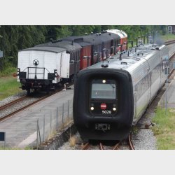 DSB MF 5012 IC3 bl m/rd dr sekskantlogo "Dronning Dagmar" AC sound NYHED