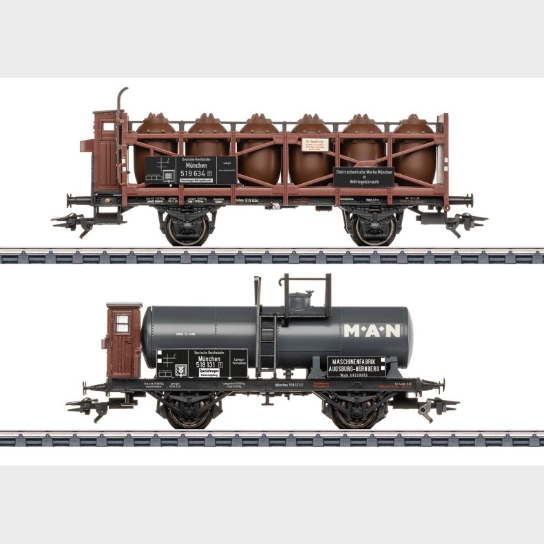 G�terwagen-Set zur Dampflok Baureihe 56.34-35. Lev. april 27.		