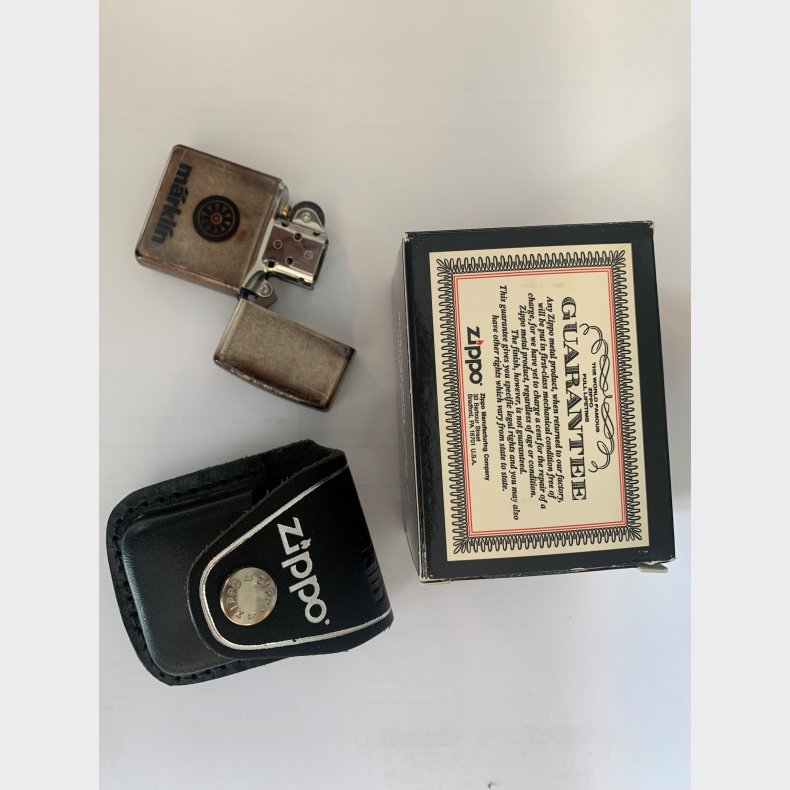 Mrklin ZIPPO lighter m/lder etui 