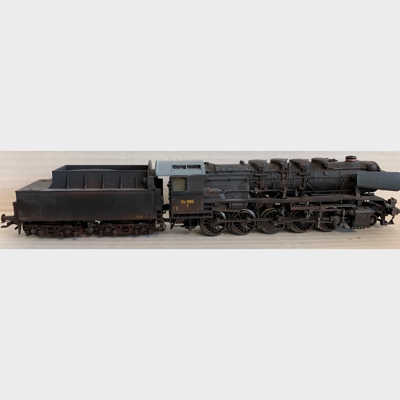 DSB Damplok. Litra N 205 patineret