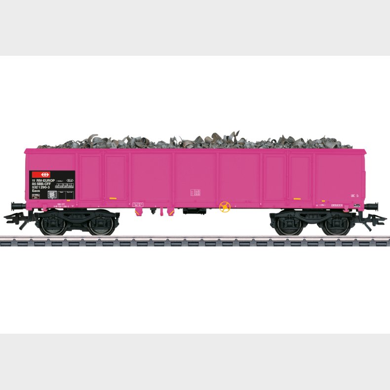 �ben h�jsidet godsvogn med ballast SBB 1 stk. tilbage